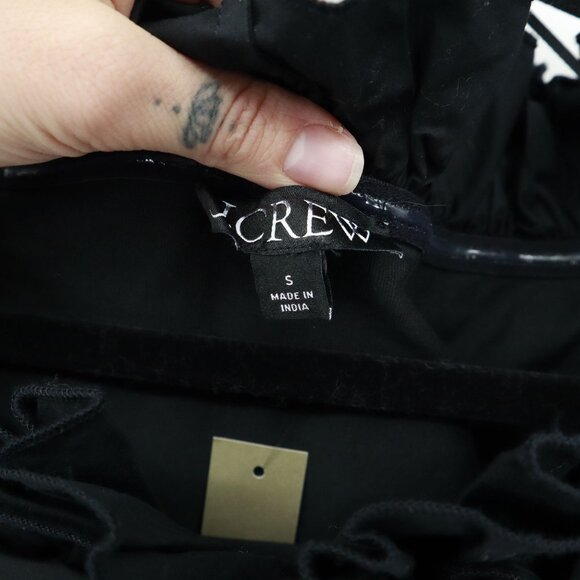 J. Crew Stretch Rosettes Top Women S Black Party Event Black Tie Semi Formal NWT - Picture 3 of 16